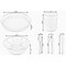 Basicwise 24-Piece Kids Dinnerware Set Plastic 4 Plates, 4 Bowls, 4 Cups, 4 Forks, 4 Knives, and 4 Spoons QI003487 - alternate 5